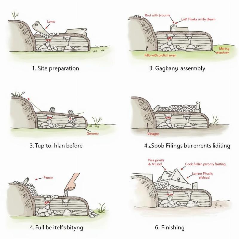 Thi công tường chắn trọng lực bằng rọ đá, vật liệu linh hoạt và hiệu quả